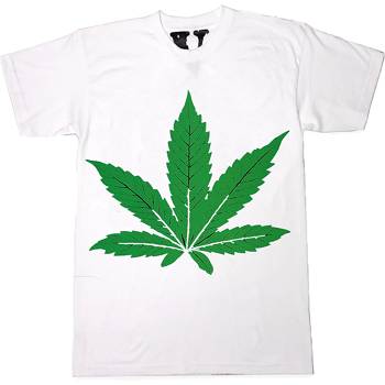 White / Green Vlone Green Leafe Dr-Dre Men's T Shirts | AU_YN9905